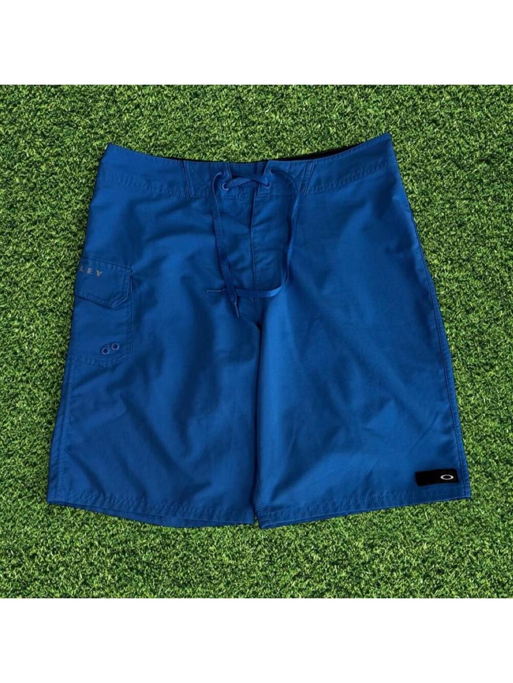 Oakley Blue Polyester Board Shorts Size 30 Fits Up to 32